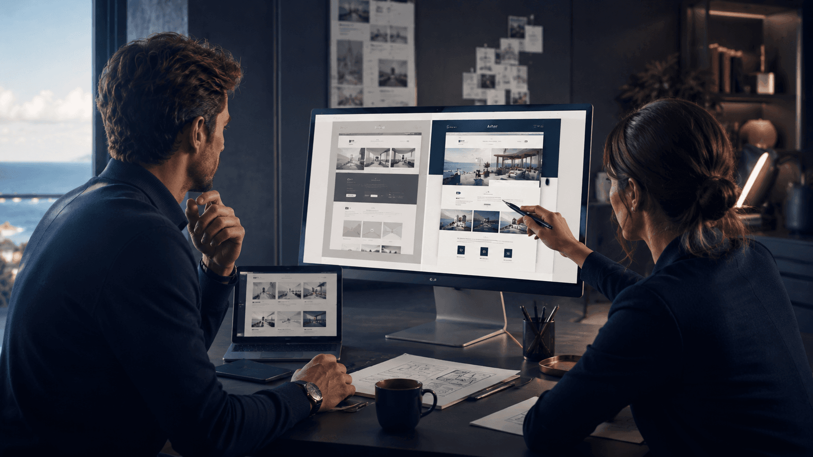 Développeur au travail sur un site internet