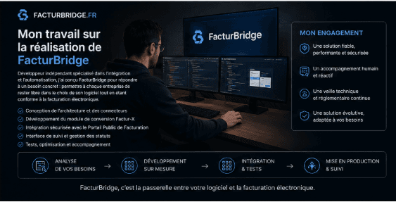 Mon travail sur la réalisation de FacturBridge